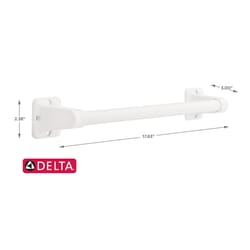 Delta Grab Bar White Stainless Steel 17.63 in. L