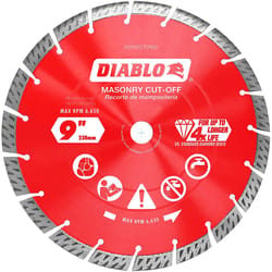 Diablo 9 in. D X 7/8 in. Diamond Turbo Rim Masonry Cut-Off Disc