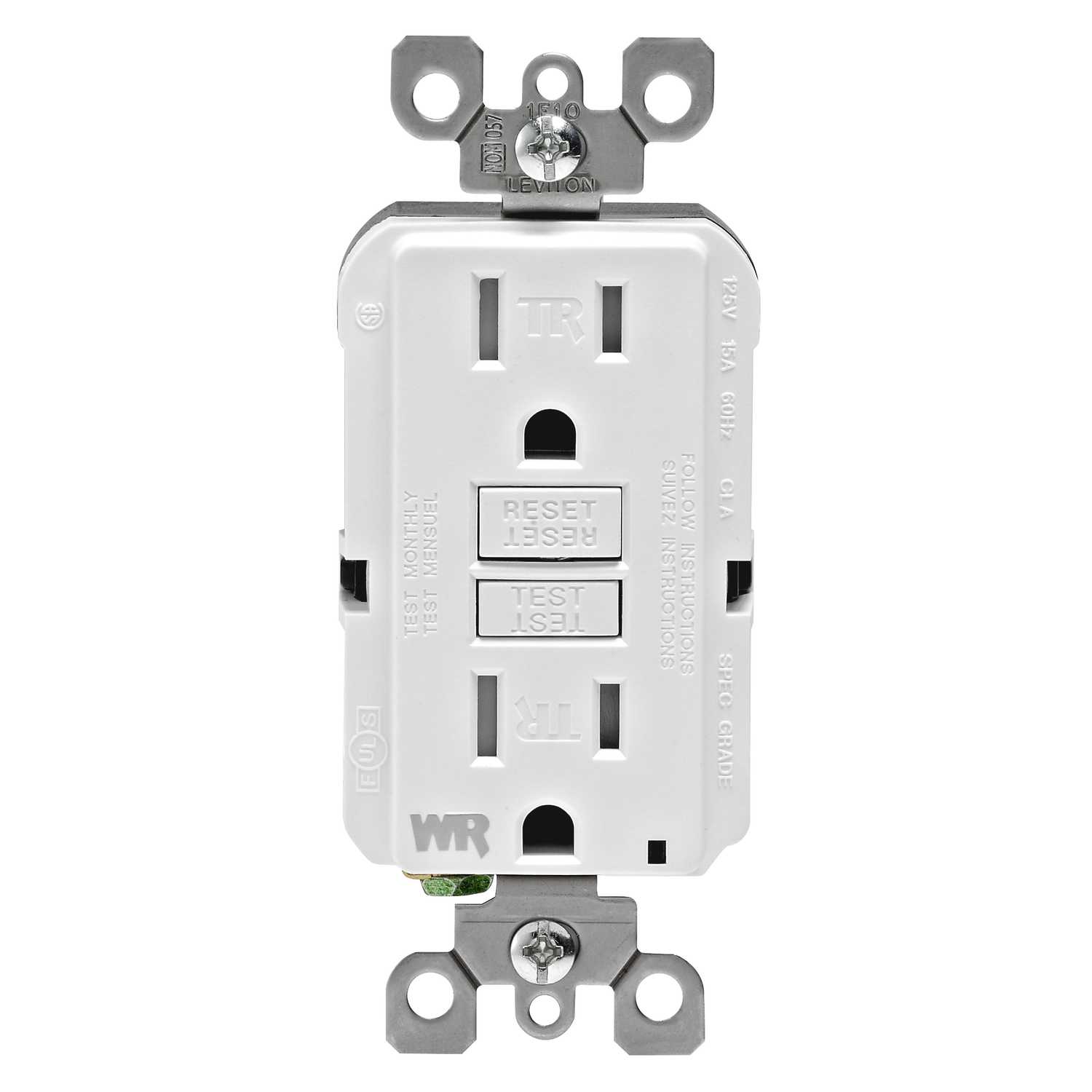 Leviton 15 amps 125 volt White GFCI Outlet 5-15R 1 pk - Ace Hardware