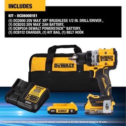 DeWalt 20V Max XR Cordless Brushless Compact Reciprocating Saw with 20V 6.0Ah and 4.0Ah Batteries, Charger & Kit Bag