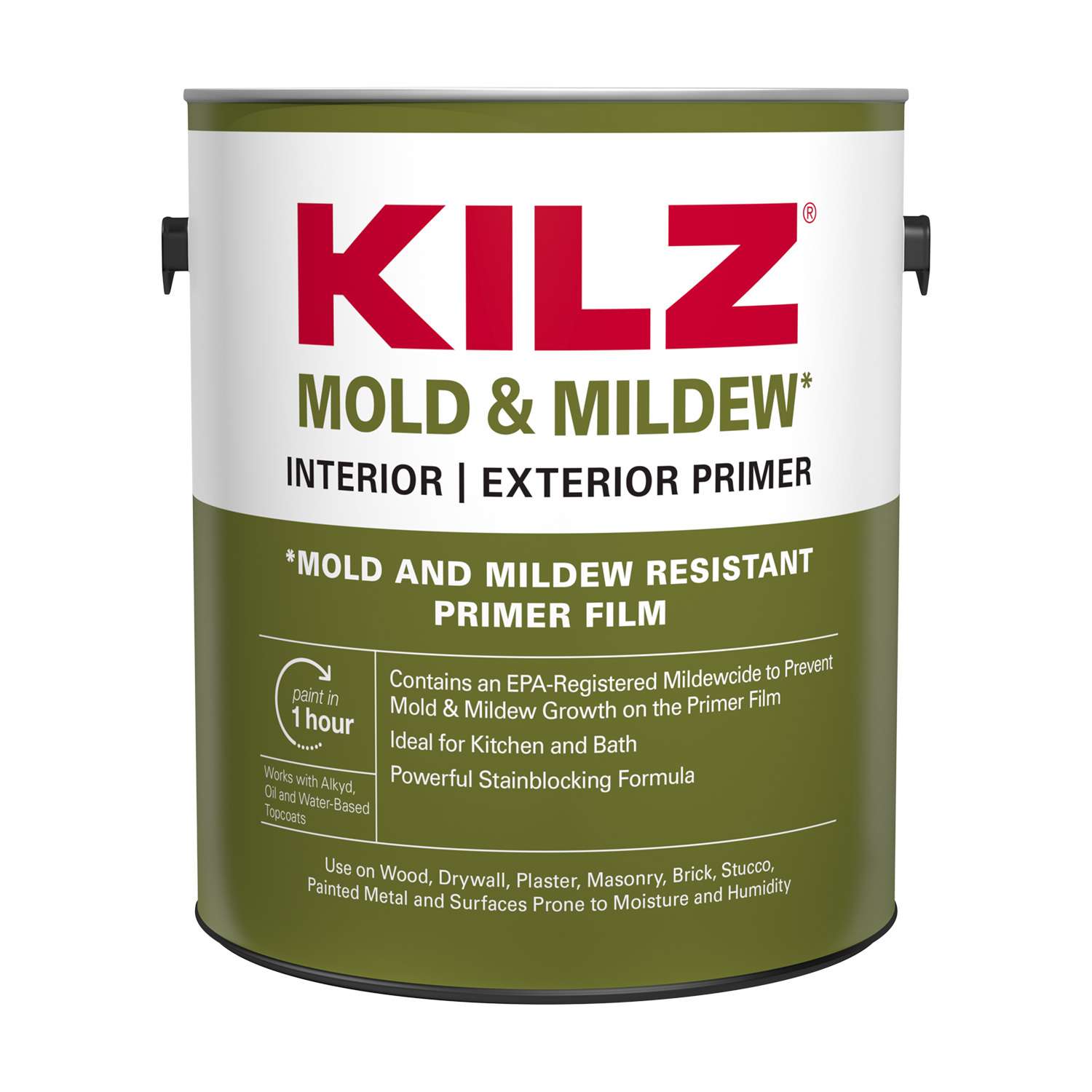 KILZ White Flat/Matte WaterBased Alkyd Mold Killing Primer 1 gal Ace