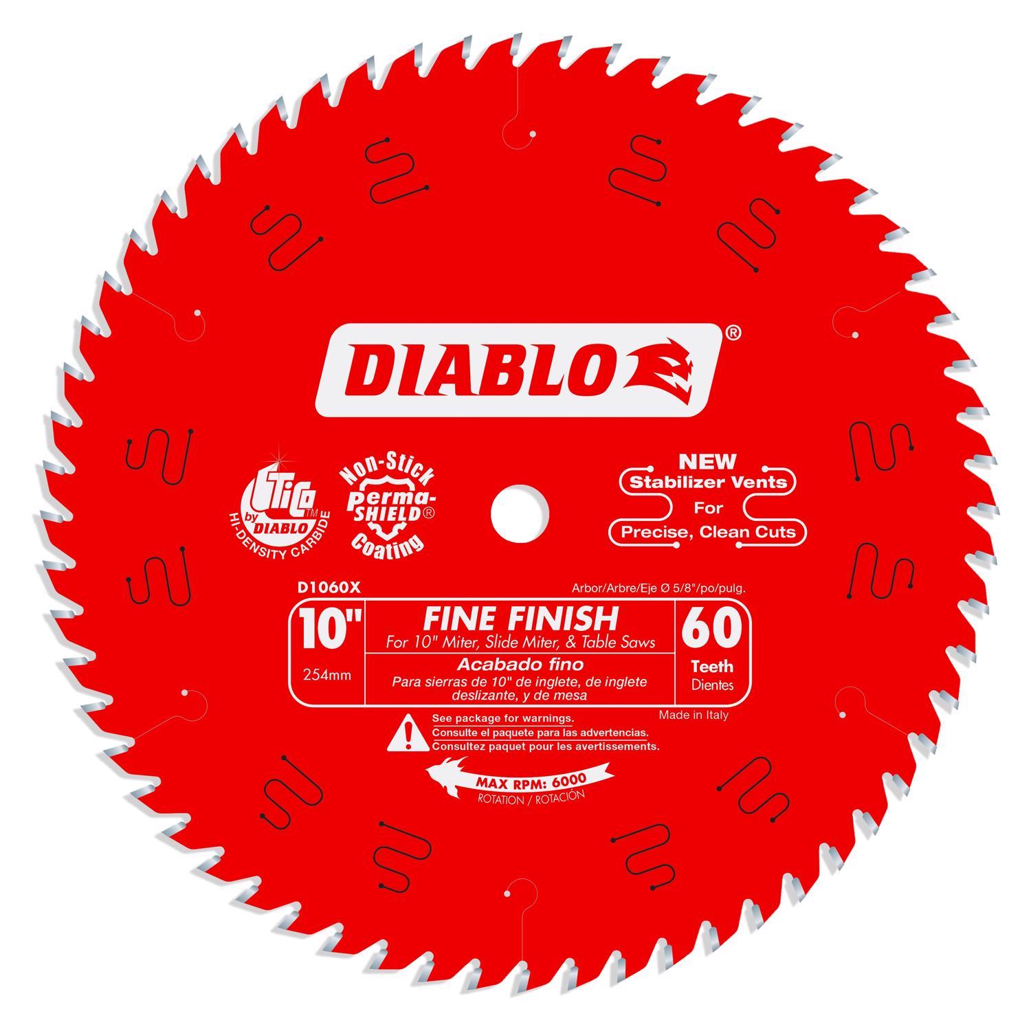 Diablo 10 in. D X 5/8 in. TiCo Hi-Density Carbide Circular Saw Blade 60 teeth 1 pk Sansujyuku sansujyuku.com