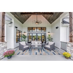 Linon Home Decor 7 ft. W X 9 ft. L Multi-Color Braun Polyester Accent Rug