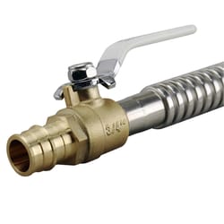 Apollo 3/4 in. Stainless Steel Expansion Pex Water Heater Connector with Ball Valve Standard Port