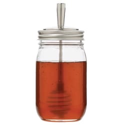 Jarware Tea Infuser Lid for Regular Mouth Mason Jars, Green