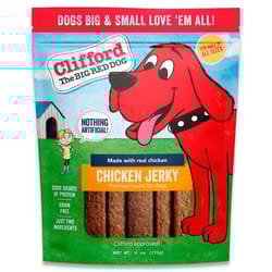 Clifford the Big Red Dog Chewy Chicken Grain Free Jerky Tenders For Dogs 6 oz 1 pk