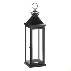 Zingz & Thingz 20.5 in. Iron Lantern Black