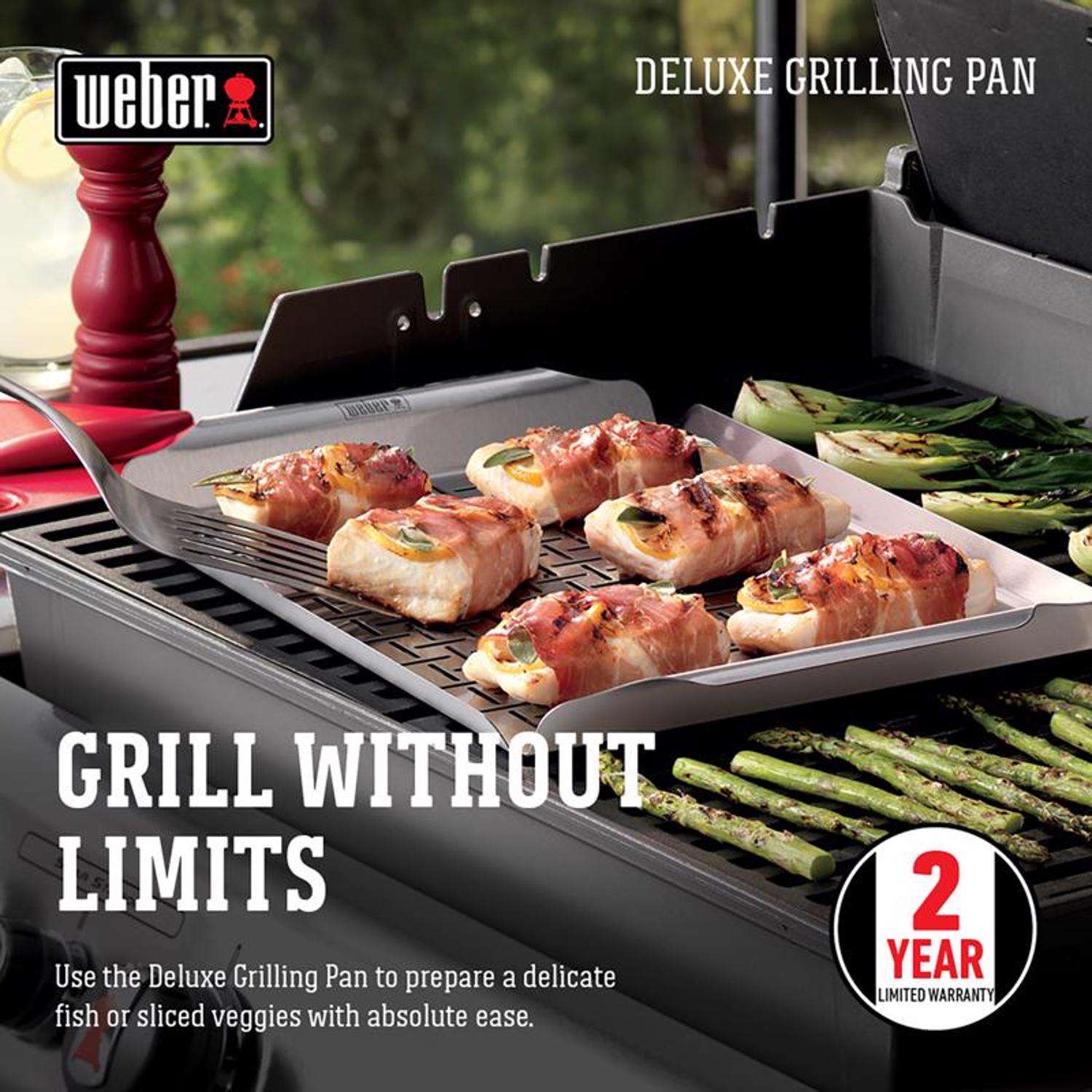 Weber deluxe 2025 grilling pan