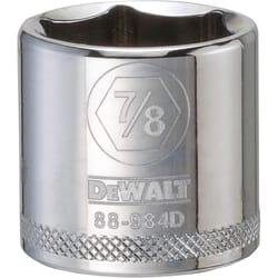 DeWalt 7/8 in. X 3/8 in. drive SAE 6 Point Socket 1 pc