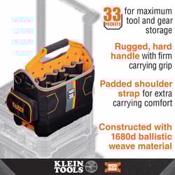 Klein Tools MODbox 9 in. W X 16.5 in. H Ballistic Nylon Tool Tote 33 pocket Black/Orange 1 pc