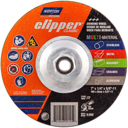 Norton Clipper 7 in. D X 5/8-11 in. Classic Grinding Wheel