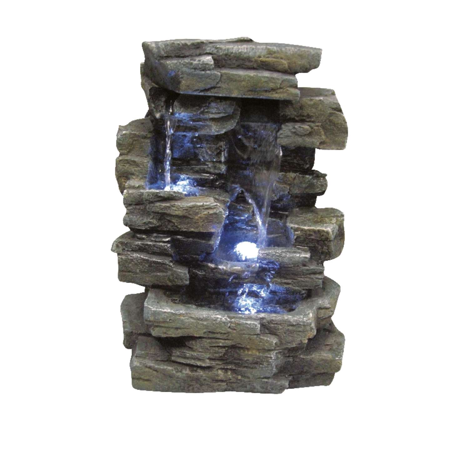 Alpine Resin Gray 13 in. H Table Top Fountain Ace Hardware