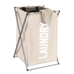 Wenko Uno Beige Polyester Collapsible Laundry Bin