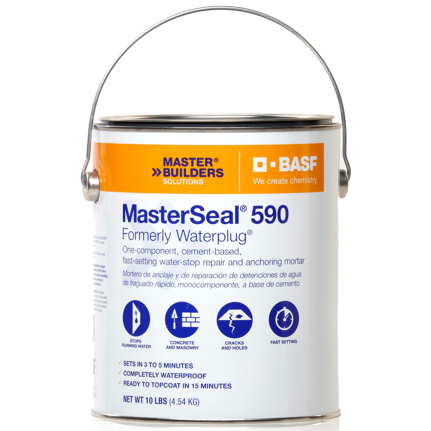 Waterplug MasterSeal 590 Hydraulic Cement 10 lb. - Ace Hardware