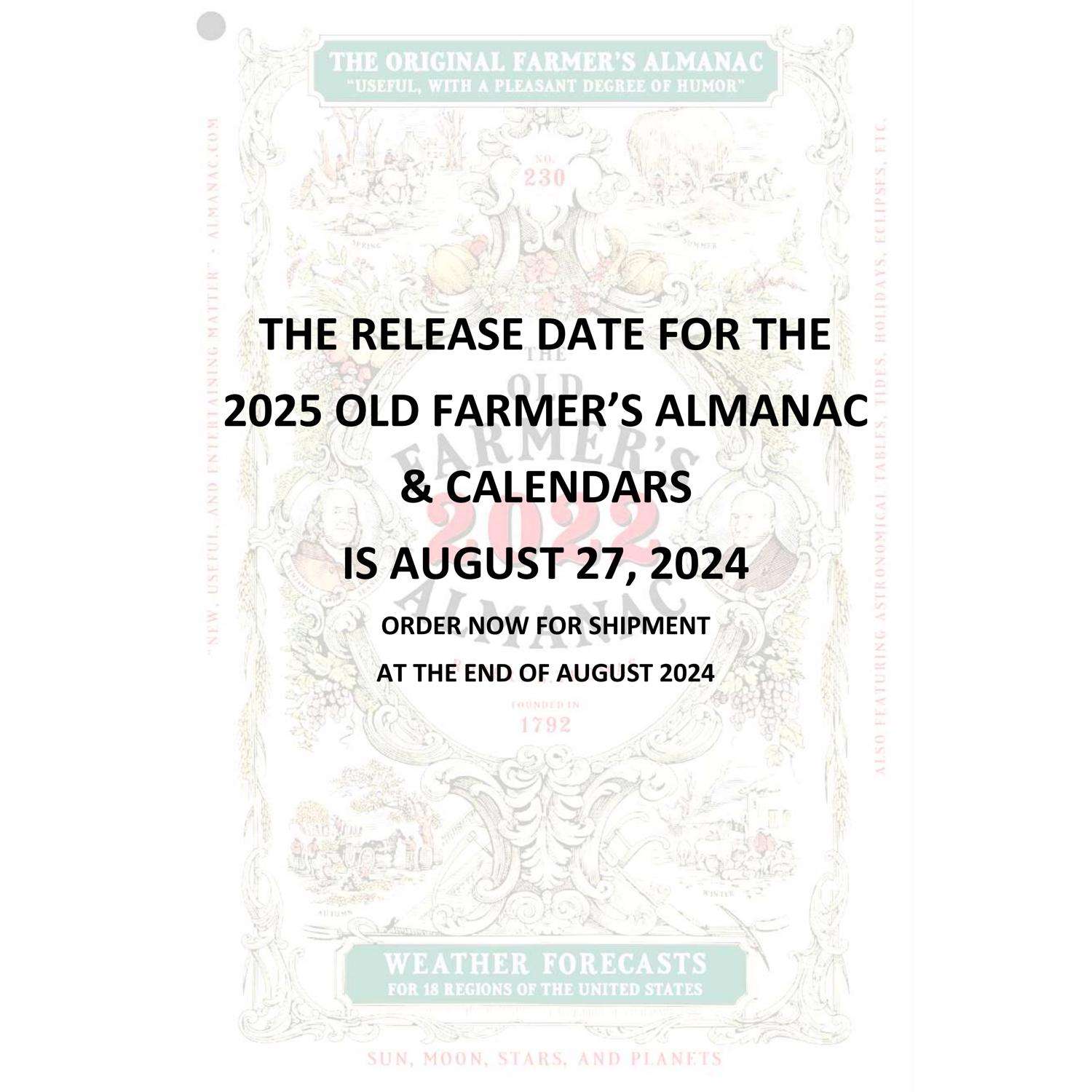 Farmers Almanac Calendar 2025 Yankee Country Code teena jacintha