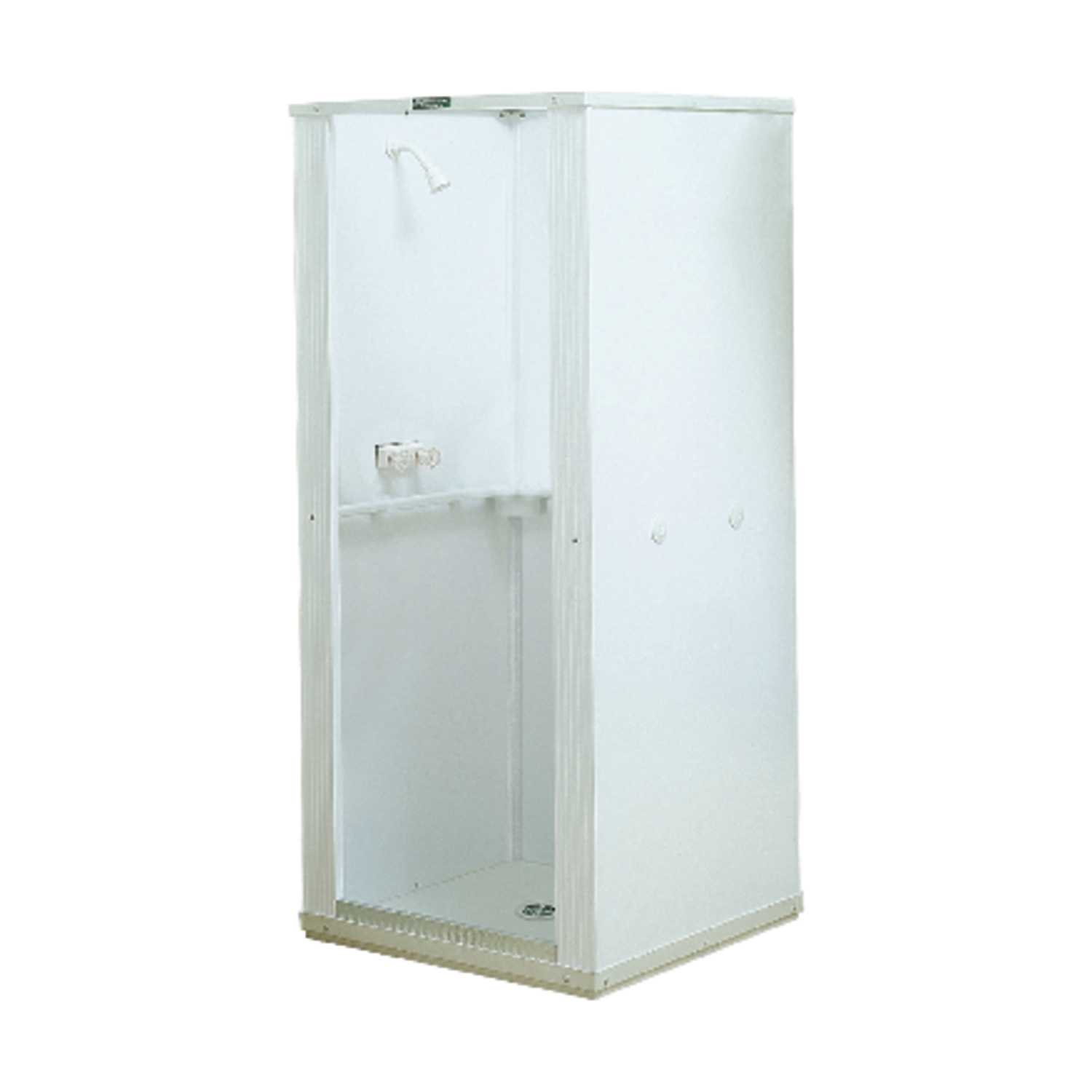 Mustee Durastall 74.75 in. H x 32.5 in. W x 32.5 in. L White Shower