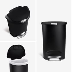 Simplehuman 50 L Black Plastic/Steel Step On Trash Can