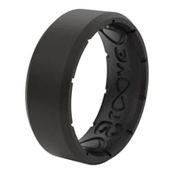 Groove Life Unisex Edge Round Black Ring Silicone Water Resistant Size 12