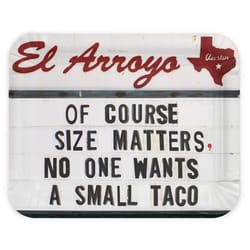 EL Arroyo Of Course Size Matters. No One Wants A Small Taco Party Plates Paper 12 pk