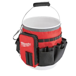 Milwaukee 2.17 in. W X 13.39 in. H Ballistic Nylon Bucket Organizer 32 pocket Black/Red 1 pc