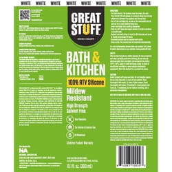 Great Stuff White Acetoxy Silicone Kitchen and Bath Sealant 10.1 oz