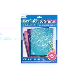 OOLY Scratch/Shine Celestial Skies Scratch Art Kit Assorted 7 pc