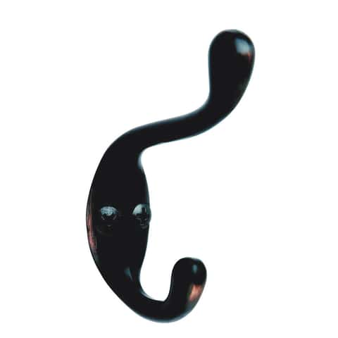 Amerock 3-5/16 in. L Zinc Medium Coat and Hat Hook 1 pk Amerock 3-5/16 in. L Zinc Medium Coat and Hat Hook 1 pk