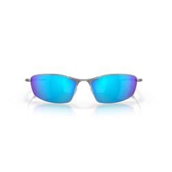 Oakley Whisker Unisex Chrome Frame Blue Lens Sunglasses