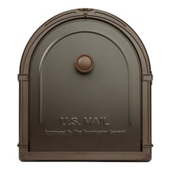 Architectural Mailboxes Bellevue Modern Galvanized Steel Post Mount Rubbed Bronze Mailbox