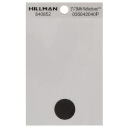 HILLMAN 3 in. Reflective Black Vinyl Self-Adhesive Special Character Period 1 pc