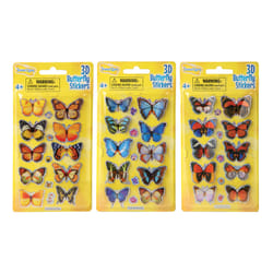 Insect Lore 3D Butterfly Stickers Assorted 15 pc
