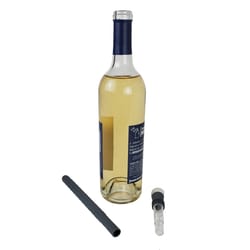 BarY3 Black/Clear Silicone Wine Chill Stick and Pourer