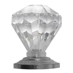 Laurey Kristal Crystal Specialty Cabinet Knob 1 in. D 1.1 in. Satin Pewter 1 pk