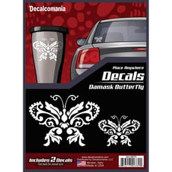 Decalcomania Damask Butterfly Car Sticker Vinyl 1 pk