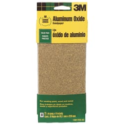 3M 9 in. L X 3-2/3 in. W 60 Grit Aluminum Oxide Sandpaper 6 pk