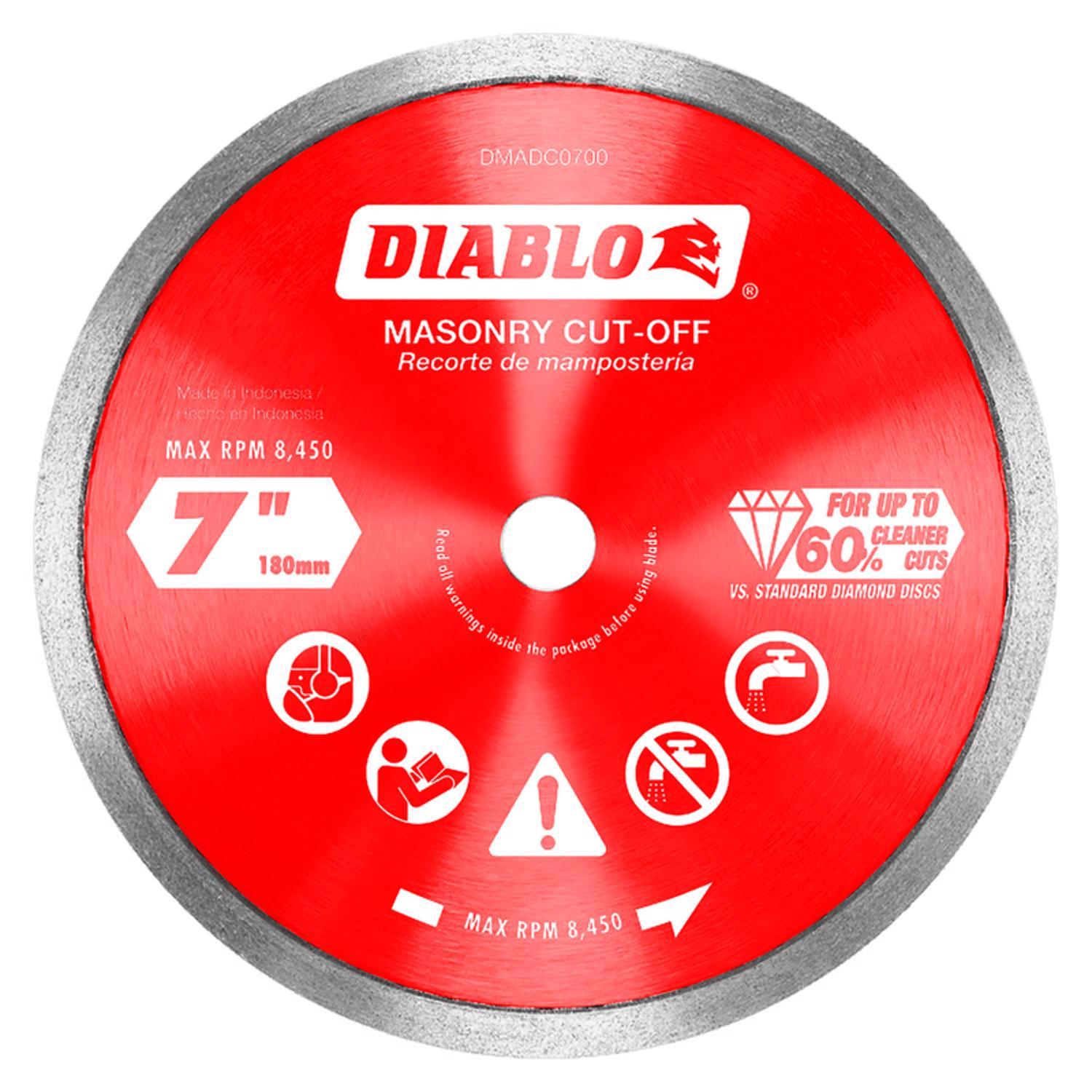 Diablo 7 in. D X 5/8 in. Diamond Masonry Cut-Off Disc 1 pk Uae Electronic uaeelectronic.com