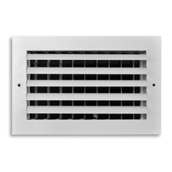 Tru Aire 6 in. H X 12 in. W 1-Way White Aluminum Wall/Ceiling Register