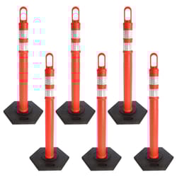 Mr. Chain 47.5 in. Round Orange Delineator Post 6 pk