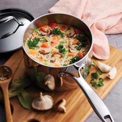 Tramontina Gourmet Stainless Steel Sauce Pan With Lid 2 qt Silver
