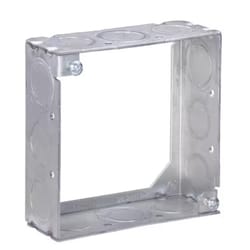 Southwire Square Galvanized Steel Box Extension Ring Silver