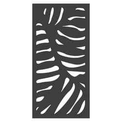 Modinex 48 in. H X 24 in. L Wood Poly Composite Garden Decorative Fence Panel Charcoal