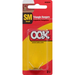 HILLMAN OOK Brass-Plated Ring Hanger 2 pk