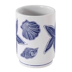 Avanti Linens Ibiza Blue/White Resin Tumbler