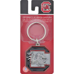 HILLMAN NCAA Tempered Steel Gray Split Ring Keychain