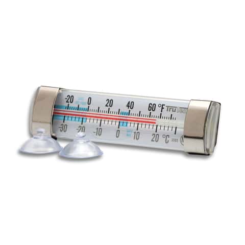 TruTemp Freezer/Refrigerator Thermometer, Stainless Steel