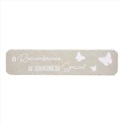 Pavilion Stones with Stories Cream/Gray Cement/Stone 3.75 in. H In Remembrance Stepping Stone