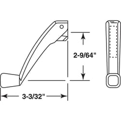 Prime-Line Enamel White Zinc Single-Arm Casement Folding Crank Handle For Truth