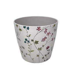 Bamboo Blooms 6.5 in. H X 7 in. D Bamboo Wildflower Flower Pot Multicolored