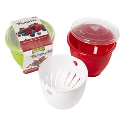 Arrow Home Products Assorted Plastic Berry Bowl and Colander Set 6 pc