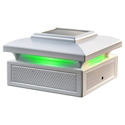 Classy Caps Matte White Solar Powered 1 W LED Smart-Enabled Post Cap Light 1 pk